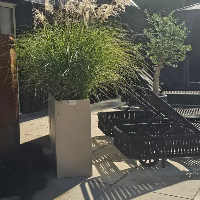 Rectangular Outdoor Planter with Drainage Holes