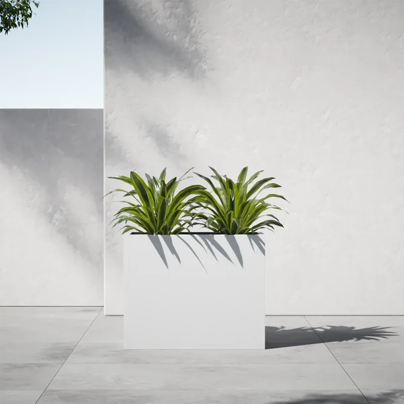 Rectangular Outdoor Planter with Drainage Holes