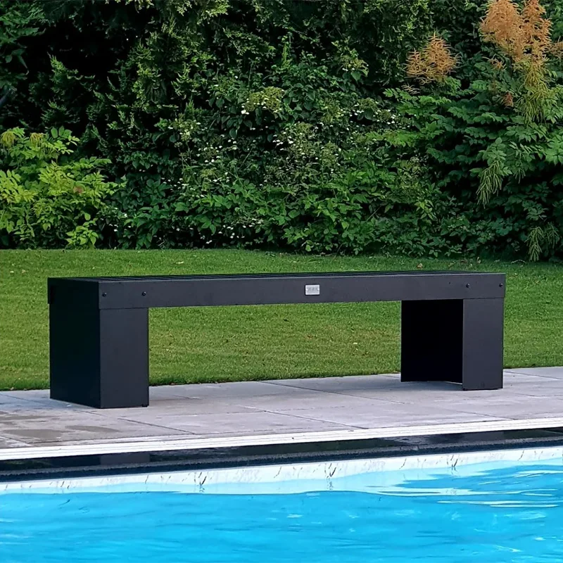 Garden Black Outdoor Bench