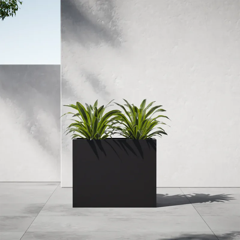 Rectangular Outdoor Planter with Drainage Holes