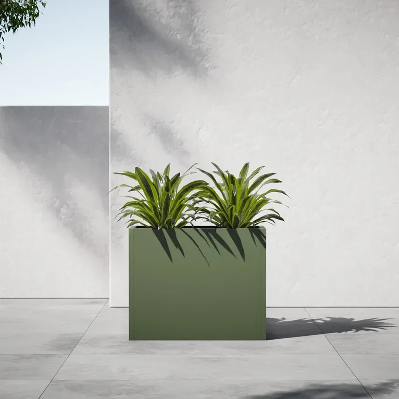 Rectangular Outdoor Planter with Drainage Holes