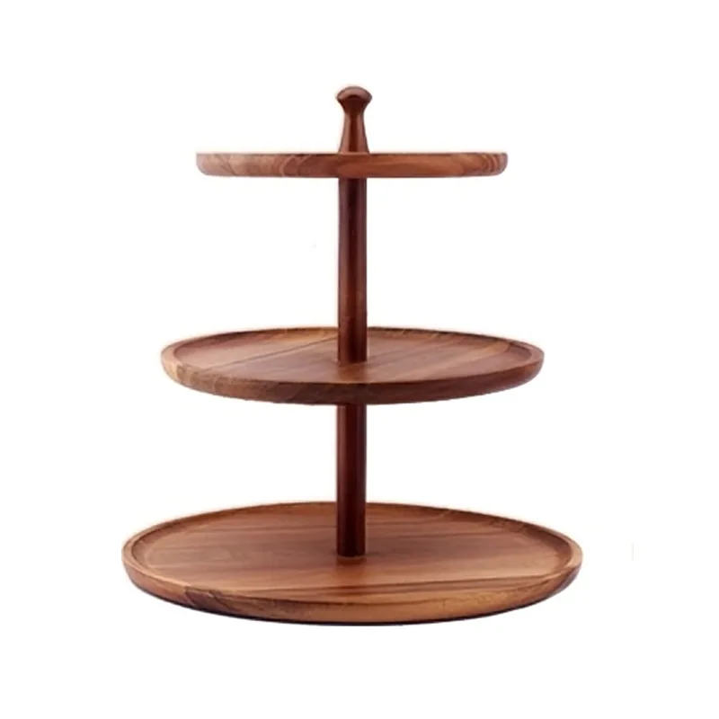 Mailadun egurrezko postre-euskarria